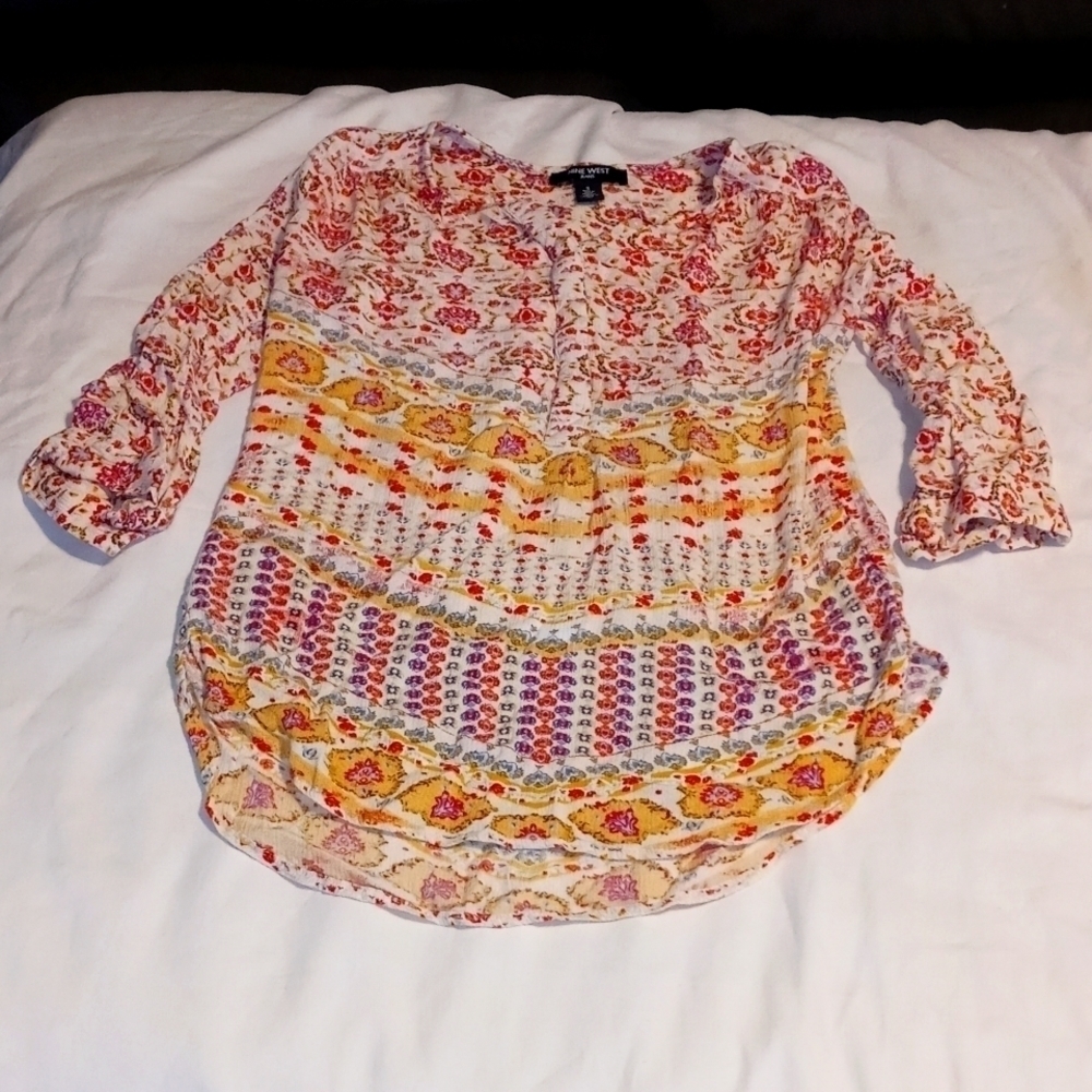 Nine West Jeans hippy style womens top